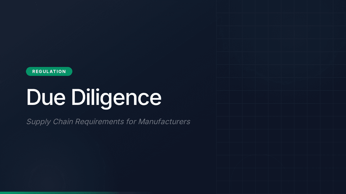 Supply Chain Due Diligence for Batteries